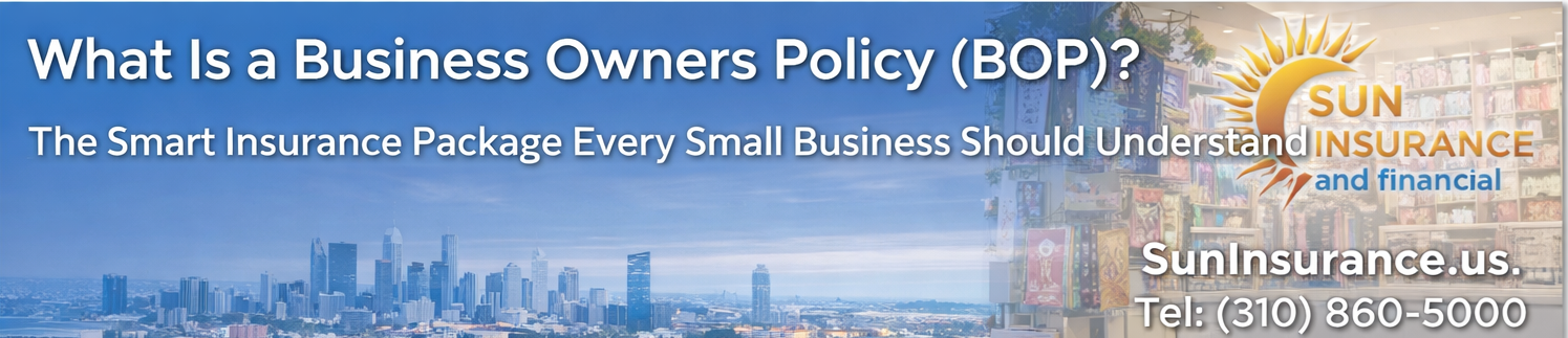Business Owners Policy BOP insurance for medical and dental offices in California from Sun Insurance & Financial.