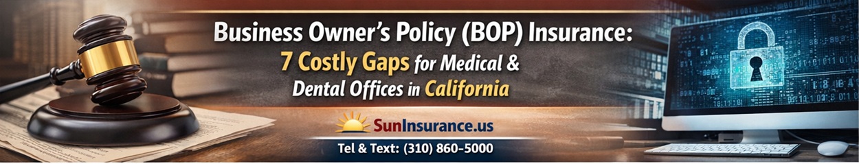 Business Owner’s Policy (BOP) Insurance: 7 Costly Coverage Gaps for Medical & Dental Offices in California BOP insurance California legal and cyber risk protection for medical and dental offices in Los Angeles Beverly Hills Santa Monica Irvine Pasadena Glendale Malibu Torrance Long Beach Pomona San Bernardino Riverside