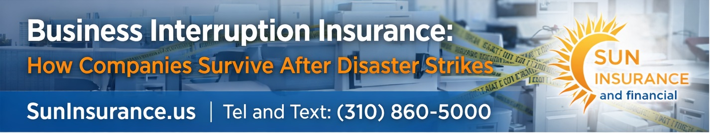 Business Interruption Insurance coverage protecting companies in California from financial losses during temporary closures
