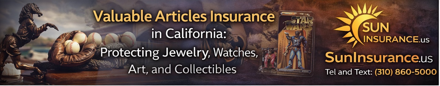 Insurance for collectibles and valuable personal items California including memorabilia and rare collectibles