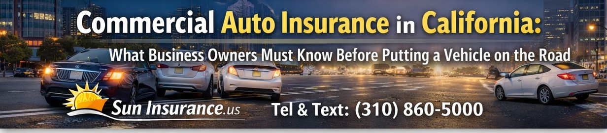 Commercial auto insurance in California protecting businesses from accident liability on busy city roads