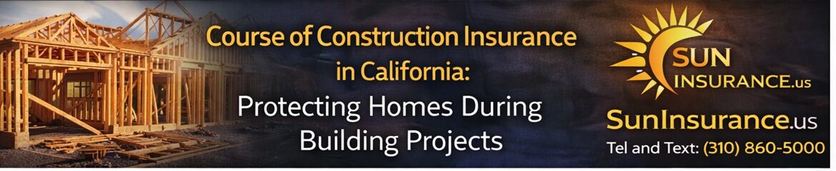 Course of construction insurance California protecting homes during building projects and new home construction
