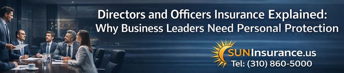 Directors and Officers Insurance protecting business executives and board members from personal liability lawsuits in California – SunInsurance.us