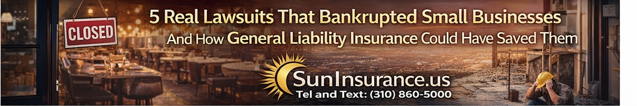 General Liability Insurance: 5 Lawsuits That Bankrupted Small Businesses—Don’t Let Your Business Be Next General Liability Insurance: 5 Lawsuits That Bankrupted Small Businesses—Don’t Let Your Business Be Next