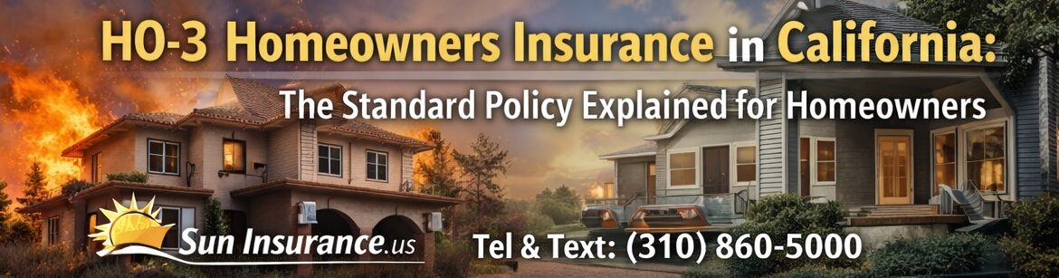 HO-3 homeowners insurance in California protecting homes from wildfire damage and property loss