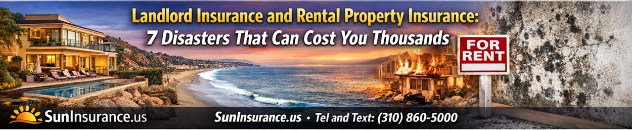 Landlord Insurance California protecting rental property investments in Malibu, Long Beach, Riverside, Torrance, Pomona, and Southern California from major financial risks and property damage