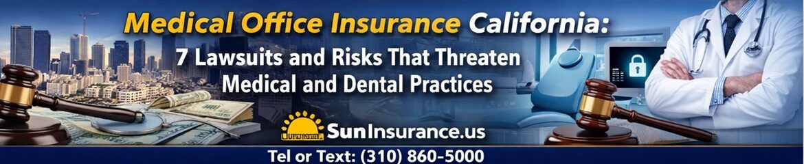 Medical Office Insurance California: 7 Lawsuits and Risks That Threaten Medical and Dental Practices Medical office insurance California protecting doctors and dentists in Los Angeles, Beverly Hills, Santa Monica, and West Hollywood from lawsuits and liability risks