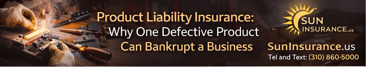 Manufacturing defect risk product liability insurance California protecting businesses from product claims