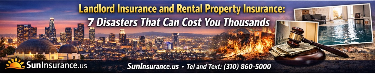 Rental Property Insurance and Landlord Insurance California covering water damage and liability lawsuits in Los Angeles, Santa Monica, Irvine, Pasadena, Glendale, and Southern California rental properties