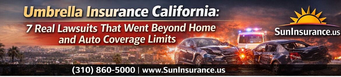 Umbrella Insurance California: 7 Real Lawsuits That Went Beyond Home and Auto Coverage Limits Umbrella Insurance California protecting drivers in Los Angeles, Beverly Hills, Santa Monica, West Hollywood, Irvine, and Southern California from auto accident lawsuits exceeding coverage limits