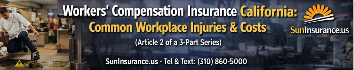 Workers’ Compensation Insurance California: Common Workplace Injuries & Costs Workers’ Compensation Insurance California covering restaurant employee slip and fall injury in Los Angeles and Santa Monica small businesses